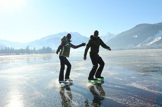 Eislaufen am Zeller See